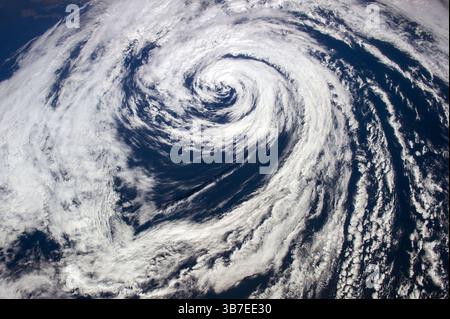 Hurricane from space (also cyclone), gathering storm Stock Photo