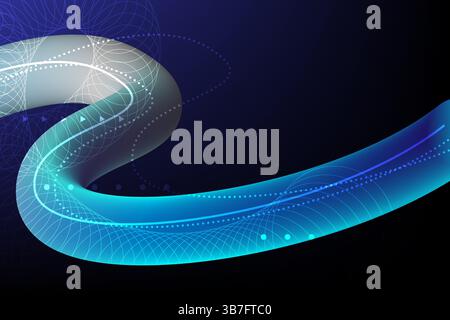 Fiber cable optic technology High speed internet, communication and connecting concept, Vector illustration Stock Vector