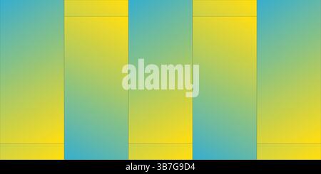vertical rectangular columns in soft gradients of blue, yellow, and turquoise abstract background perfect for eco themes, minimalist posters, Stock Vector