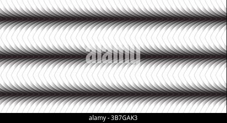 Elegant gradient black white wave lines flow diagonally pattern dimensional curves, perfect for contemporary digital backgrounds, tech interfaces, Stock Vector