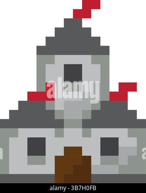 Medieval castle with towers. Vector illustration Stock Vector