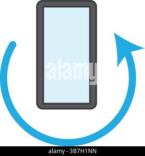 Smartphone with circular arrow. Vector illustration Stock Vector