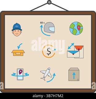 Illustration of logistics service vector set Stock Vector Image & Art ...