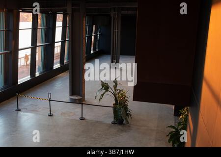 Interior of a modern office building, view from the hall. Stock Photo