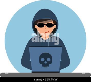The concept of an infected letter, a virus. The worm looks out of the letter. Stock Vector