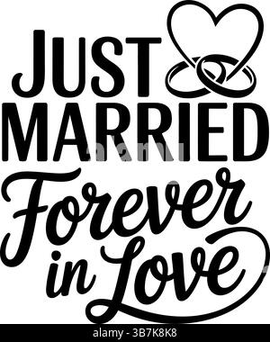 Wedding svg typography Stock Vector
