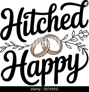 Wedding svg typography Stock Vector