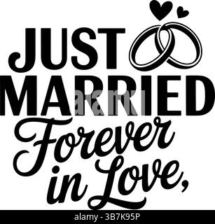 Wedding svg typography Stock Vector
