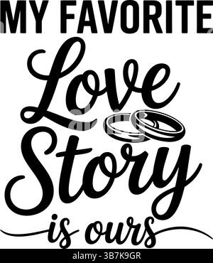 Wedding svg typography Stock Vector