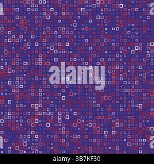 Geometric background. Square frames in multiple colors. Purple, Blue, Lavender, Magenta, Violet. Lively vector illustration. Stock Vector