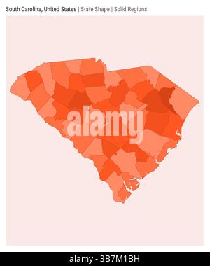 South Carolina, state of USA - solid black outline map of country area ...