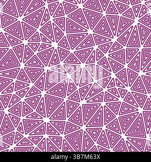 Geometric template background. Multiple repeated inner triangles. Medium triangle size. Solid color style. Seamless pattern. Modern vector tiles. Stock Vector