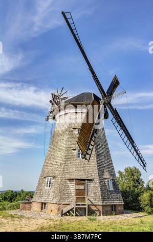 Typical Dutch windmill in Benz on Usedom island Stock Photo