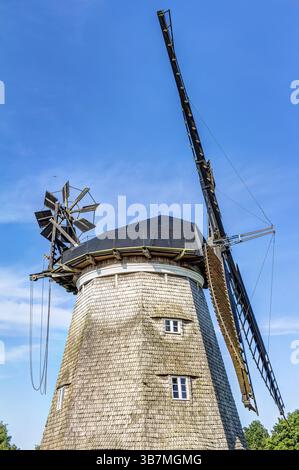 Typical Dutch windmill in Benz on Usedom island Stock Photo