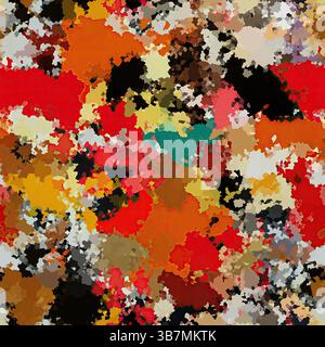 Abstract blotched random paint splatter seamless border pattern. Dense ...