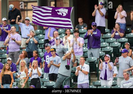 Kansas State Wildcats cheer team celebrates after a touchdown in the ...