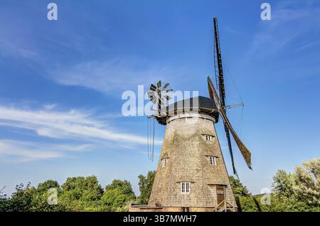 Typical Dutch windmill in Benz on Usedom island Stock Photo