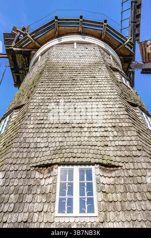 Typical Dutch windmill in Benz on Usedom island Stock Photo