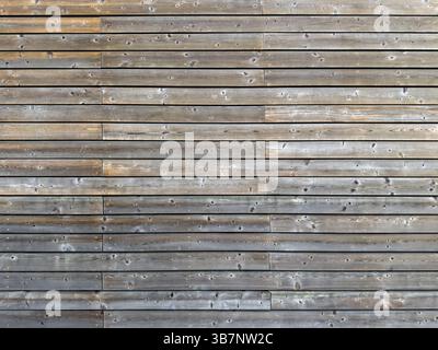 Old weathered wood texture, horizontal background Stock Photo