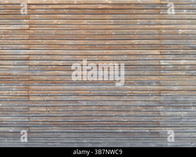 Old weathered wood texture, horizontal background Stock Photo