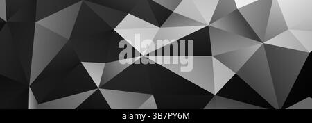 Abstract geometric black vector illustration featuring interconnected polygons and sharp angles, creating a dynamic and modern design. Stock Vector