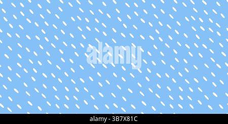 Simple rain pattern. Diagonal dashed lines. Rainy season background. White Water drops or raindrops seamless pattern. Vector illustration Stock Vector
