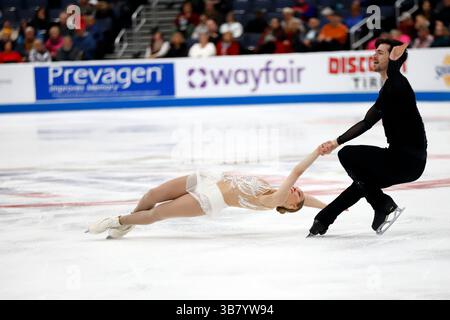 Linzy Fitzpatrick Linzy Fitzpatrick and Keyton Bearinger compete during the pairs short ...
