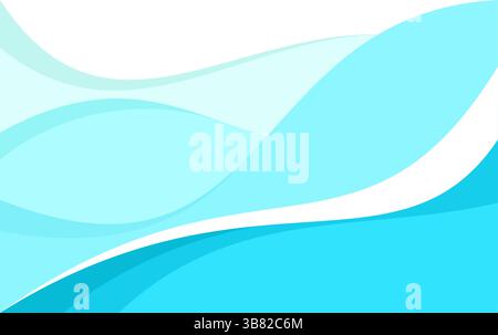 Abstract Blue Background with Waves Stock Vector