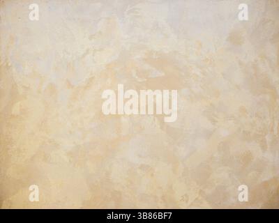 Beige Plastered Concrete Wall Background Texture Detail Stock Photo