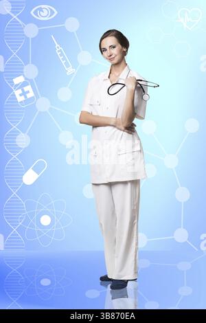Portrait of a friendly smiling female doctor Stock Photo