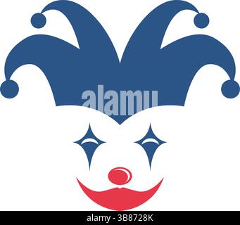 Clown logo icon design template Stock Vector