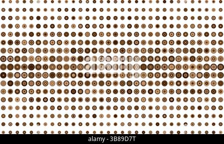 Abstract background with dots and circles in brown color shades Stock Vector