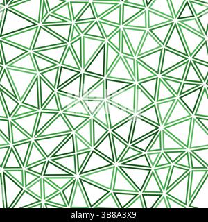 Triangles pattern geometric design. Compact triangles size. Mono tone style. Geometric shapes outlined. Repeatable pattern. Forest greenery. Stock Vector