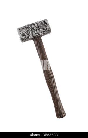 Old hammer isolated on white background with clipping path Stock Photo