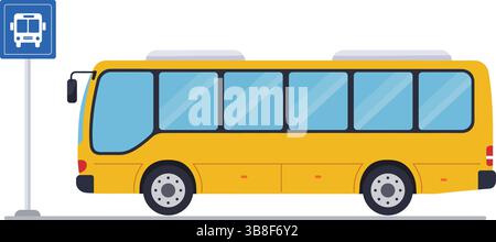 Yellow School Bus Vector – Educational Transportation Concept Stock Vector