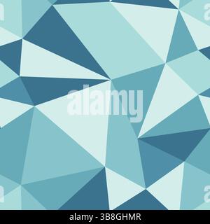 Vector science background. Large triangle size. Repeatable pattern. Seafoam color palette. Vibrant vector tiles. Seamless vector illustration. Stock Vector
