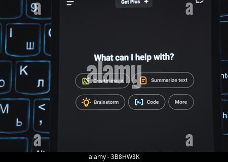 Open AI - ChatGPT concept photo. Stock Photo