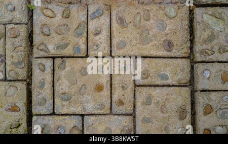 Texture of a stone wall. Old castle stone wall texture background. Stone wall as a background or texture. Part of a stone wall, for background or text Stock Photo