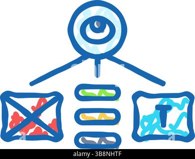 visual hierarchy ux ui design line icon vector. visual hierarchy ux ui ...