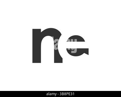 NE creative geometric initial based modern and minimal logo. Letter n e trendy fonts. Universal professional elegant techno vector design. Stock Vector