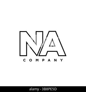 Trendy letter N and A, NA logo design template. Minimal monogram initial based logotype for company identity. Stock Vector