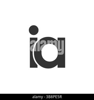 IA creative geometric initial based modern and minimal logo. Letter i a trendy fonts. Universal professional elegant techno vector design. Stock Vector
