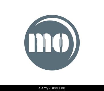 MO sport emblem or team logotype. Ball logo with a combination of Initial letter M and O for balls shop, sports company, training, club badge. Vector Stock Vector