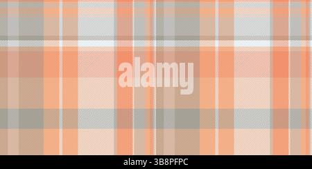 Subtle peach and gray plaid pattern.  Perfect for textile design, website backgrounds, or fashionrelated projects. This soft, muted plaid evokes feeli Stock Vector