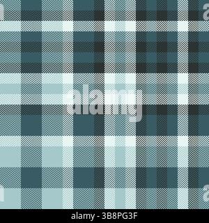 Elegant teal and white herringbone plaid pattern.  Perfect for textile design, fashion, or website backgrounds.  Subtle texture adds depth and sophist Stock Vector