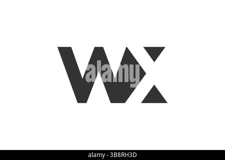WX creative geometric initial based modern and minimal logo. Letter w x trendy fonts. Universal professional elegant techno vector design. Stock Vector