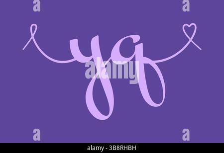 YQ initial wedding monogram calligraphy vector illustration. Hand drawn lettering y and q love logo design for valentines day poster, greeting card, p Stock Vector
