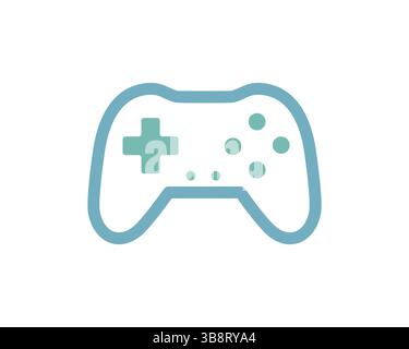 Simple, minimalist vector illustration of a game controller. Perfect for websites, apps, or presentations related to gaming, esports, or technology. Stock Vector