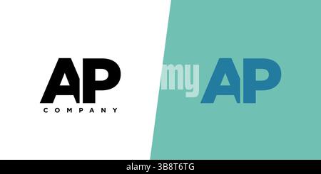 Trendy letter A and P, AP logo design template. Minimal monogram initial based logotype for company identity. Stock Vector