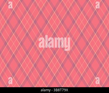 Elegant pink and beige diagonal plaid pattern.  Perfect for textile designs, website backgrounds, or fashion illustrations. Seamless repeat texture ad Stock Vector